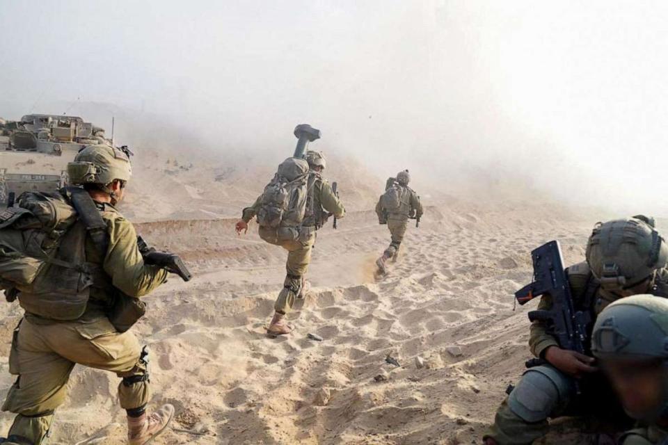 PHOTO: This handout picture released by the Israeli army on Nov. 7, 2023, shows soldiers during operations in northern Gaza, amid continuing battles between Israel and the Palestinian militant group Hamas. (Israel Defense Forces/AFP via Getty Images)