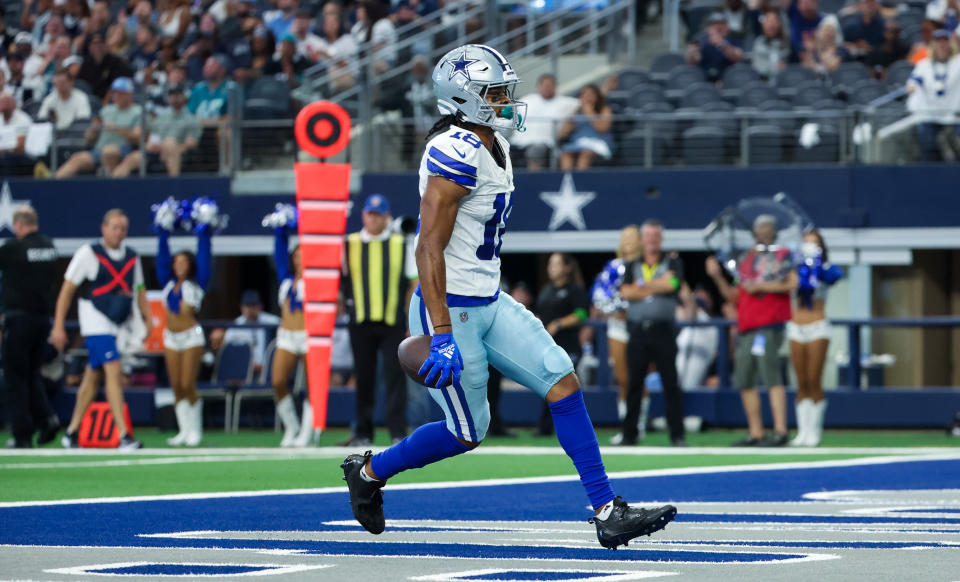 Dallas Cowboys wide receiver Jalen Tolbert (18) Mandatory Credit: Kevin Jairaj-USA TODAY Sports