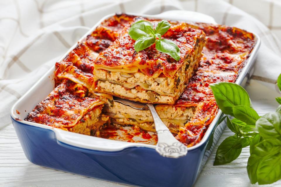 Lasagne mit Tofu und Ricotta