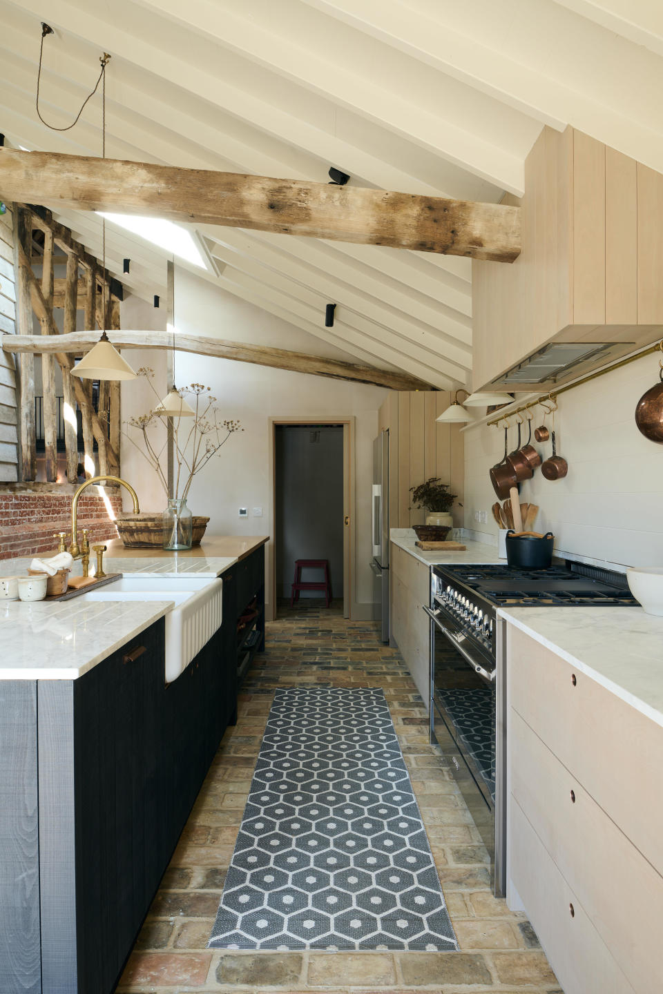 Wooden kitchen by deVOL in grey and pale wood