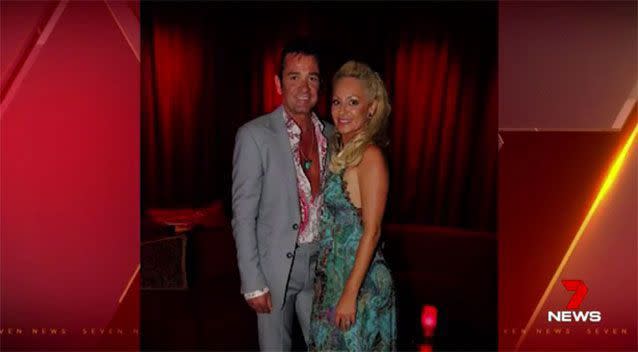 Darren, pictured with his ex-wife, was reportedly being chased by debt collectors. Source: 7 News