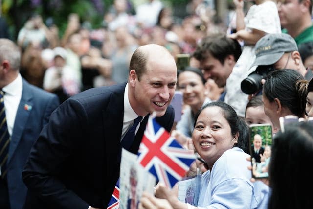 The Prince of Wales greets wellwishers as he arrives at Jewel Changi Airport in Singapore, ahead of the third annual Earthshot Prize Awards ceremony. 