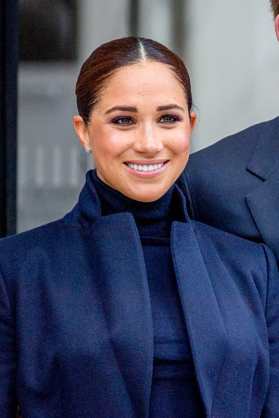 Meghan Markle with red-tinted hair at the One World Trade Center in New York, 2021