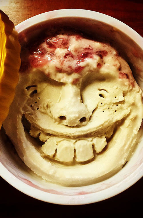 Life-Like Faces Made Out of Ice Cream