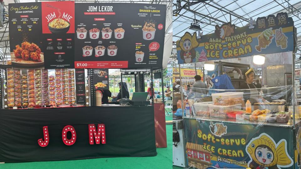 Bazaar stalls like Jom Lekor increase prices by 10 cents to cope with the GST hike, receiving customer support, while Ahae Taiyaki worries about imported ingredient expenses