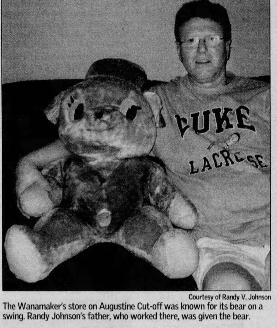 In July 2009, Randy V. Johnson wrote a letter to The News Journal that said he had the Wanamaker's bear. (Or at least one of them.) He also provided a photo.