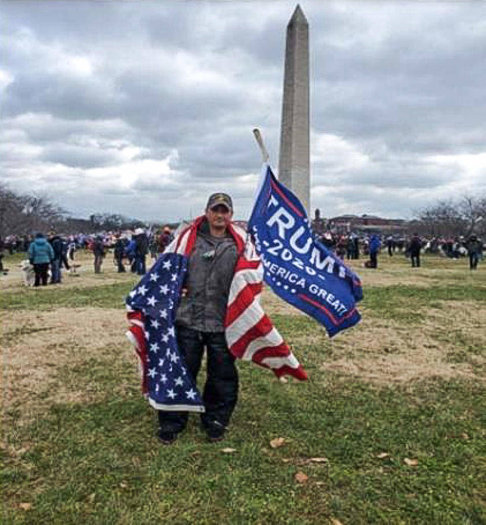 Michael Joseph Foy outside the U.S. Capitol on Jan. 6, 2021. (USDC for the District of Columbia)