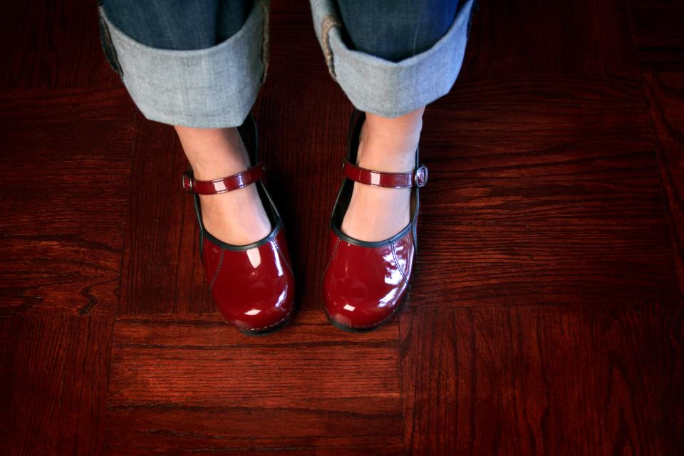 Red Mary Jane shoes