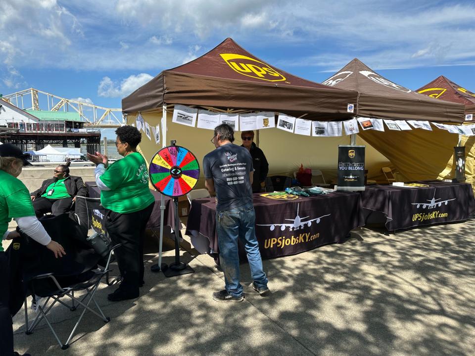 The "UPS Flight Deck" at the Kentucky Derby Festival's Thunder Over Louisville at Waterfront Park gives spectators a chance to win prizes, and apply for jobs.