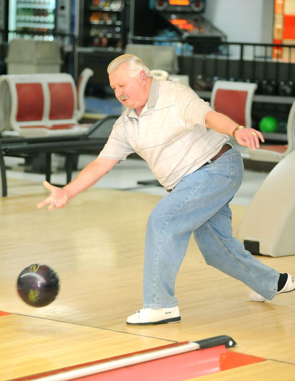 Tom Hickey is shown at Eastland Bowl on Dec. 16, 2012. Hickey was the first Times-News Open champion in 1964.