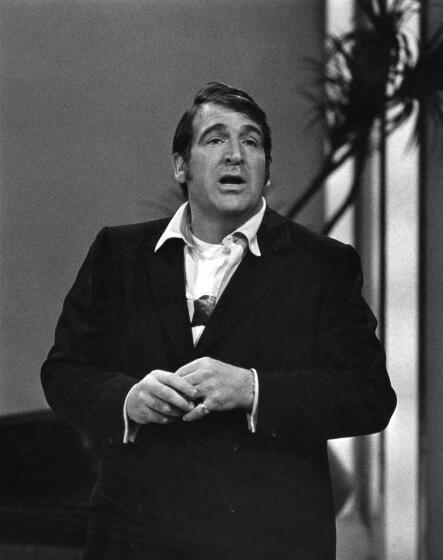Shecky Greene performs on "This Is Tom Jones" TV show in circa 1970 in Los Angeles, California.