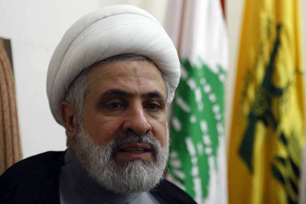 Naim Qassem, Hezbollah's second in command - Credit: JOSEPH BARRAK/AFP via Getty Images