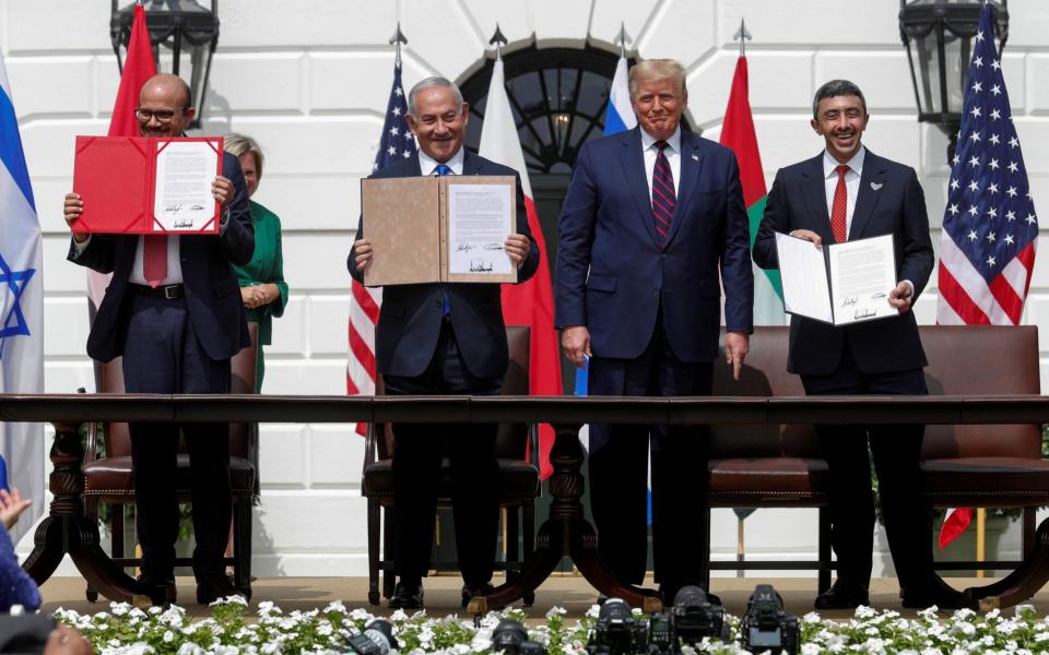 US President Trump hosts leaders for the Abraham Accords signing ceremony at the White House in Washington - Tom Brenner/ Reuters
