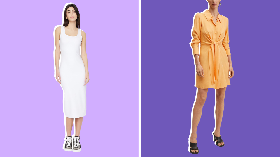 The beauty of Italia calls for dreamy midi and shirt dresses  that taper but don't bind.