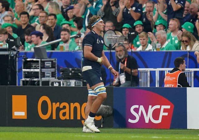 Scotland captain Jamie Ritchie was forced off with an arm injury