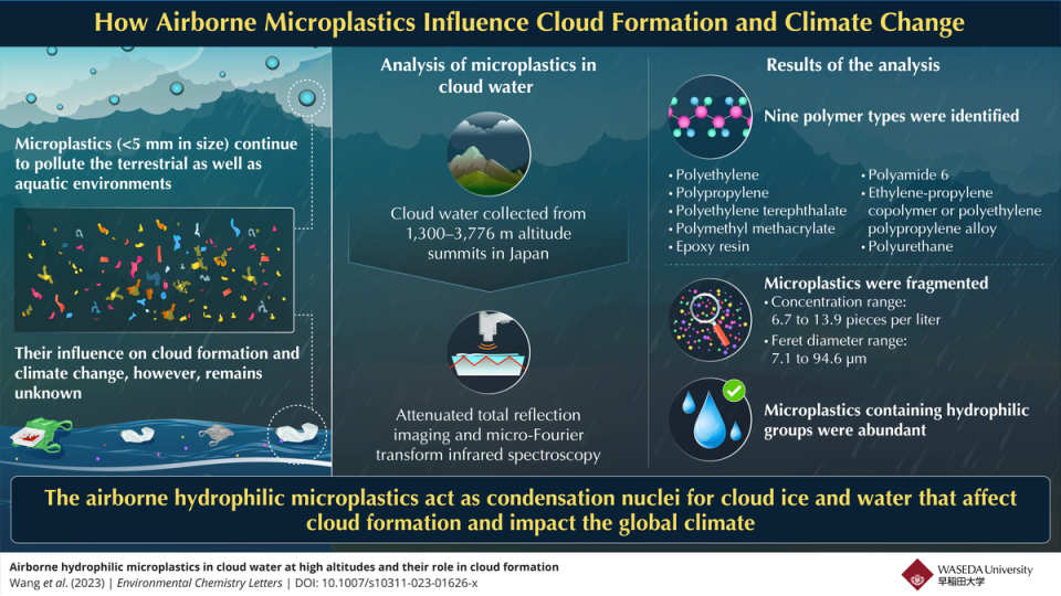 AMPs were detected in cloud water samples from mountain summits in Japan, which confirms that they play a key role in rapid cloud formation (Hiroshi Okochi/Waseda University)