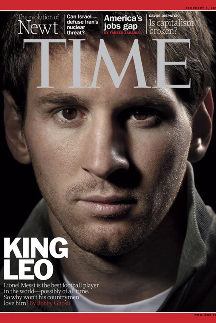 Los argentinos que fueron tapa de la revista Time. Lionel Messi