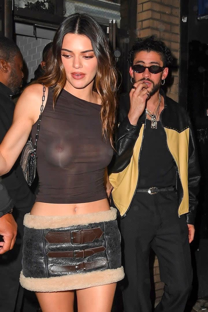 Kendall Jenner y Bad Bunny en abril, en plena salida neoyorquina. Primero cenaron en el restaurante Carbone y después fueron al bar Pergola