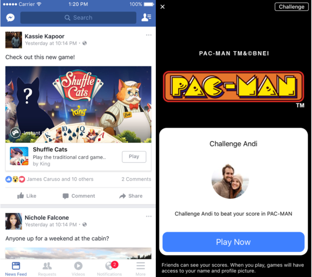 Play Pac-Man and Space Invaders on Facebook Messenger