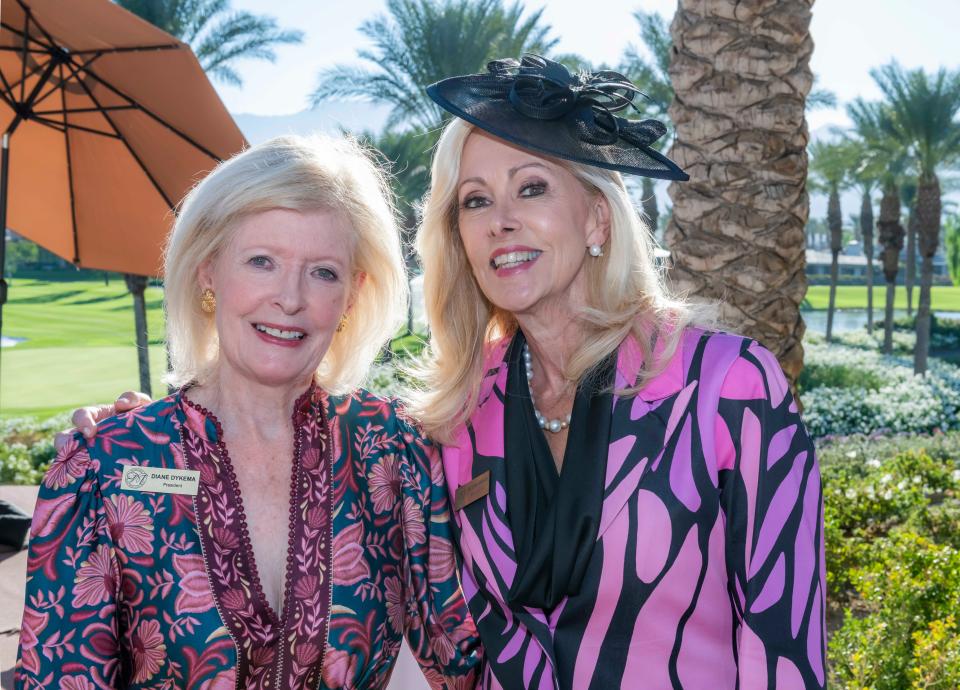 Diane Dykema and Victoria Bridges attend the Muses & Patroness Circle of the McCallum Theatre Annual Membership Tea & Meeting on Nov. 6, 2023.