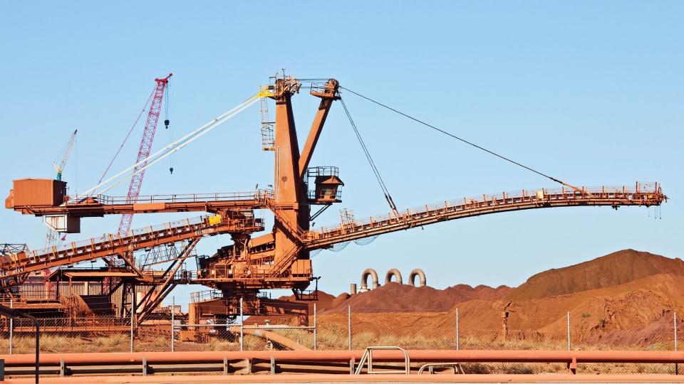 BHP mining operations of iron ore. 