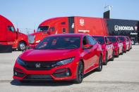 <p>For the 2020 model year the Honda Civic Si gets updated with exterior and interior changes, revised transmission gearing, Active Sound Control, and a host of new standard driver assists. The refresh includes tweaks to the front and rear bumpers, LED headlights, and new blackout-style 18-inch wheels. The interior cabin gets a host of new red accents on the dashboard and seats. Honda also says the Civic Si's new shorter final-drive ratio should aid in acceleration responses in each gear. The newly added Honda Sensing from the Si's older brother comes standard and includes automated emergency braking, adaptive cruise control, and lane-keeping assist.<br></p><p>The 2020 Civic Si's value and overall goodness are hard to beat at its price. For 2020, that price has gone up by $735, bringing the base price up to $25,930, but you get a lot for under $26,000. Sportier alternatives such as the <a href="https://www.caranddriver.com/subaru/wrx" rel="nofollow noopener" target="_blank" data-ylk="slk:Subaru WRX;elm:context_link;itc:0;sec:content-canvas" class="link ">Subaru WRX</a> and <a href="https://www.caranddriver.com/volkswagen/golf-gti" rel="nofollow noopener" target="_blank" data-ylk="slk:Volkswagen Golf GTI;elm:context_link;itc:0;sec:content-canvas" class="link ">Volkswagen Golf GTI</a>/<a href="https://www.caranddriver.com/volkswagen/jetta-gli" rel="nofollow noopener" target="_blank" data-ylk="slk:Jetta GLI;elm:context_link;itc:0;sec:content-canvas" class="link ">Jetta GLI</a> exist, but these examples have starting prices above the Civic Si, and many more features on those competitors are additional-cost options. A manual gearbox is the sole offering for the Si, and we're okay with that. Optional summer tires are $200 and are well worth it if you want the extra performance. Click on to see in detail what's new for the 2020 Honda Civic Si coupe and sedan.</p>
