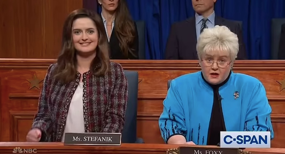 Chloe Troast played Republican Rep Elise Stefanik (SNL/NBC)