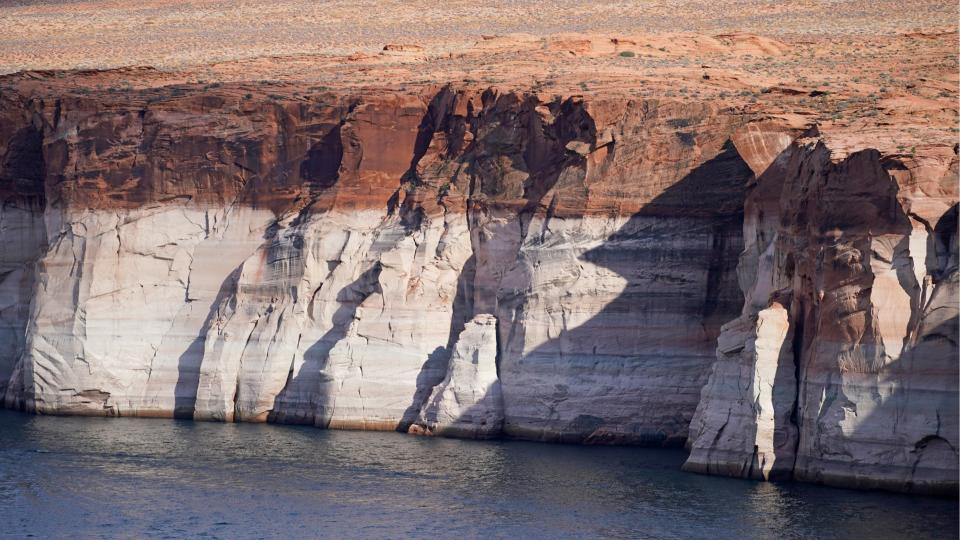 Lake Powell water levels hit a historic low over the summer amid a megadrought engulfing the West. The dramatic change was visible at Antelope Point Marina near Page, Arizona on July 30, 2021.