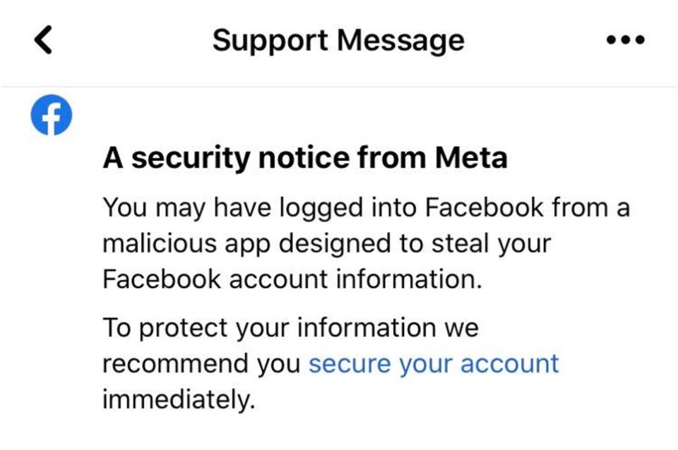 Meta warns users about scam apps.