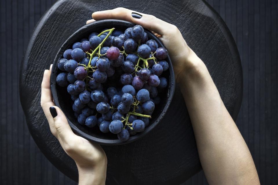 Einfrieren: Weintrauben und Beeren