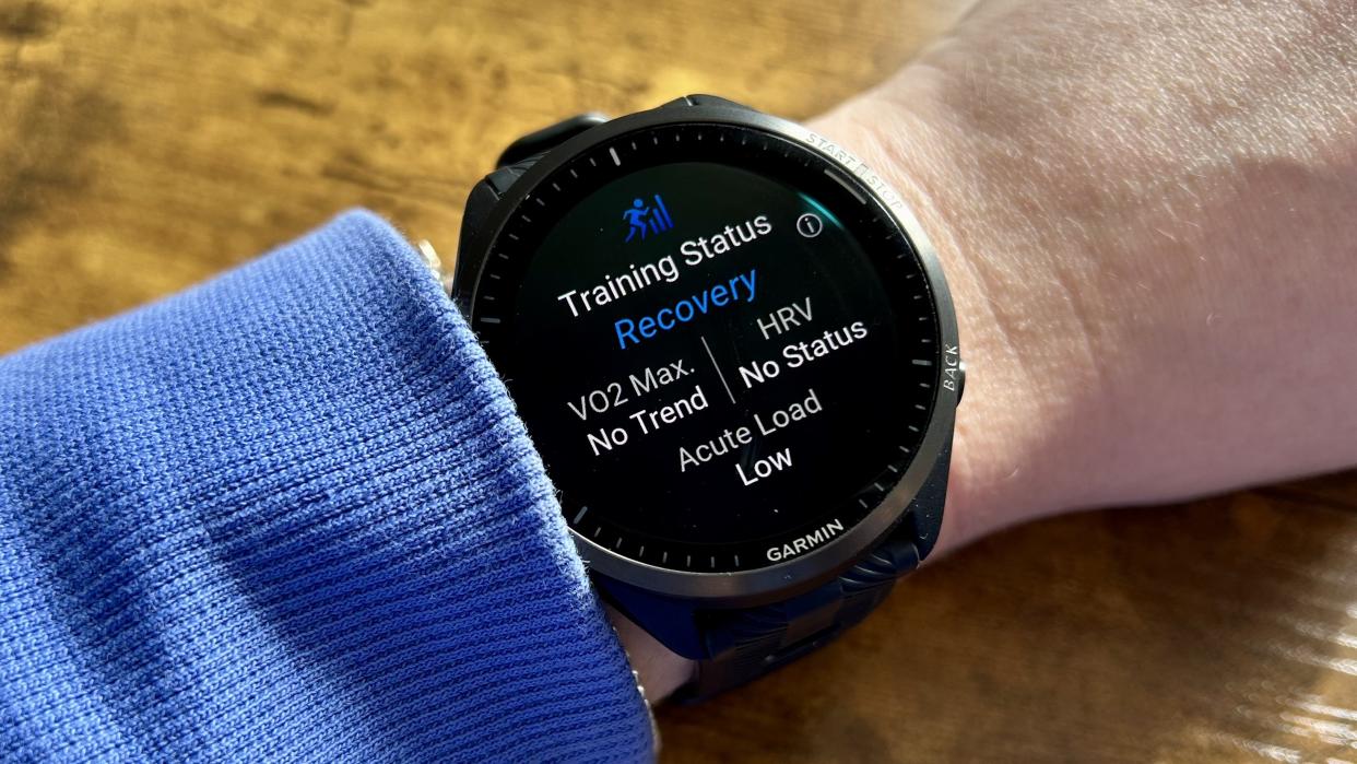  a photo of the training load screen on the  Garmin Forerunner 965 