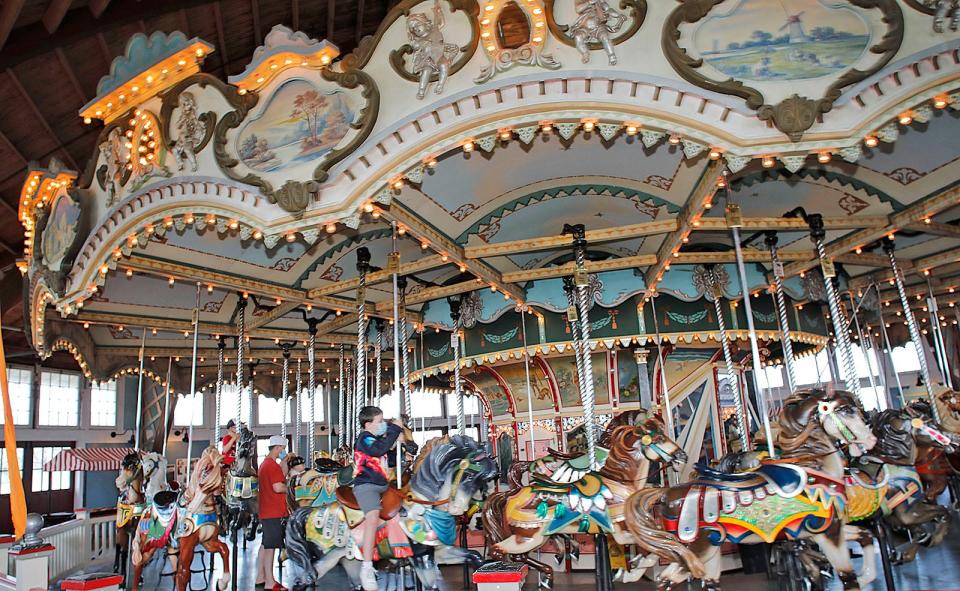The 1928 merry-go-round is run by the Friends of the Paragon Carousel and has 66 horses to choose from for a ride.