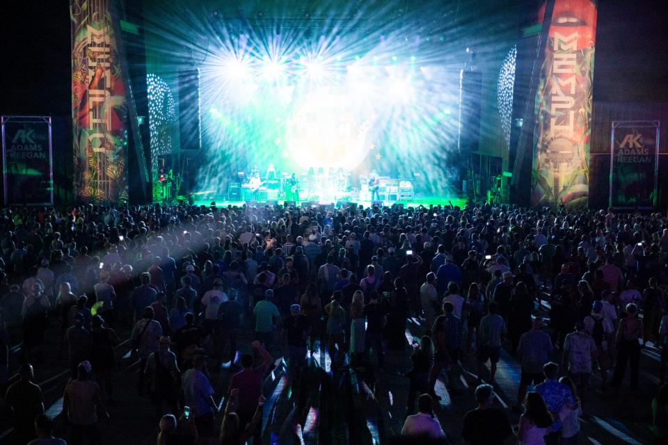 Fans watch as The Black Crowes perform during Mempho Music Festival in Memphis, Tenn., on Friday, September 29, 2023. Mempho will produce a new three-day concert festival set for May in Tom Lee Park.