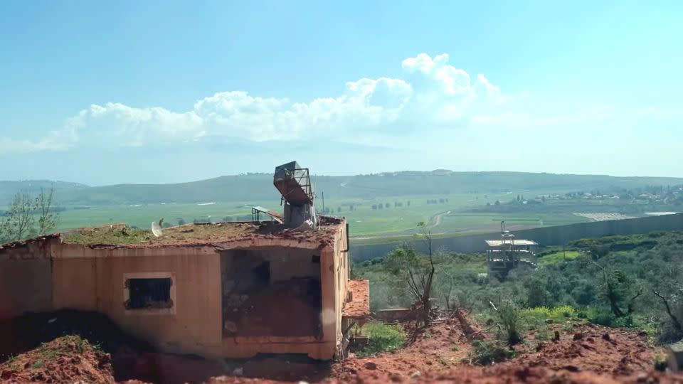 A view across the demarcation into Metula, Israel as seen from the Lebanese side of the demarcation line. - Charbel Mallo/CNN