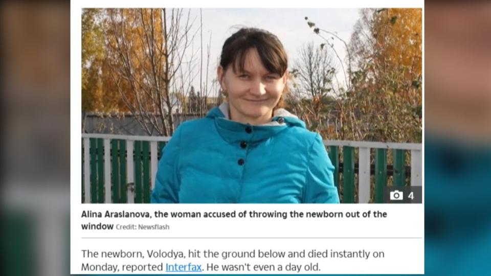 犯案的29歲女子阿拉斯拉諾娃 （Alina Araslanova）。（圖／翻攝自《The Scottish Sun》）
