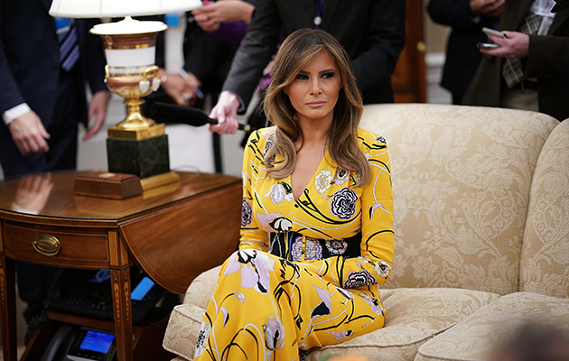 Melania Trump has hit back at a journalist who claimed she was 'unhappy' in her marriage. Photo: Getty