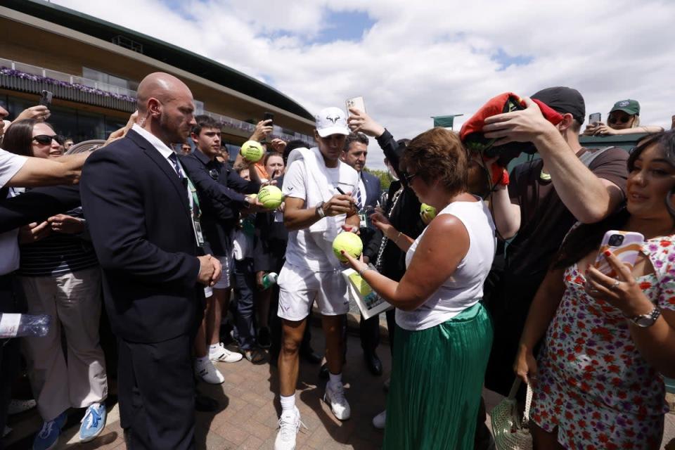 Rafael Nadal’s quest for a calendar year grand slam will resume on Wednesday at Wimbledon (Steven Paston/PA) (PA Wire)