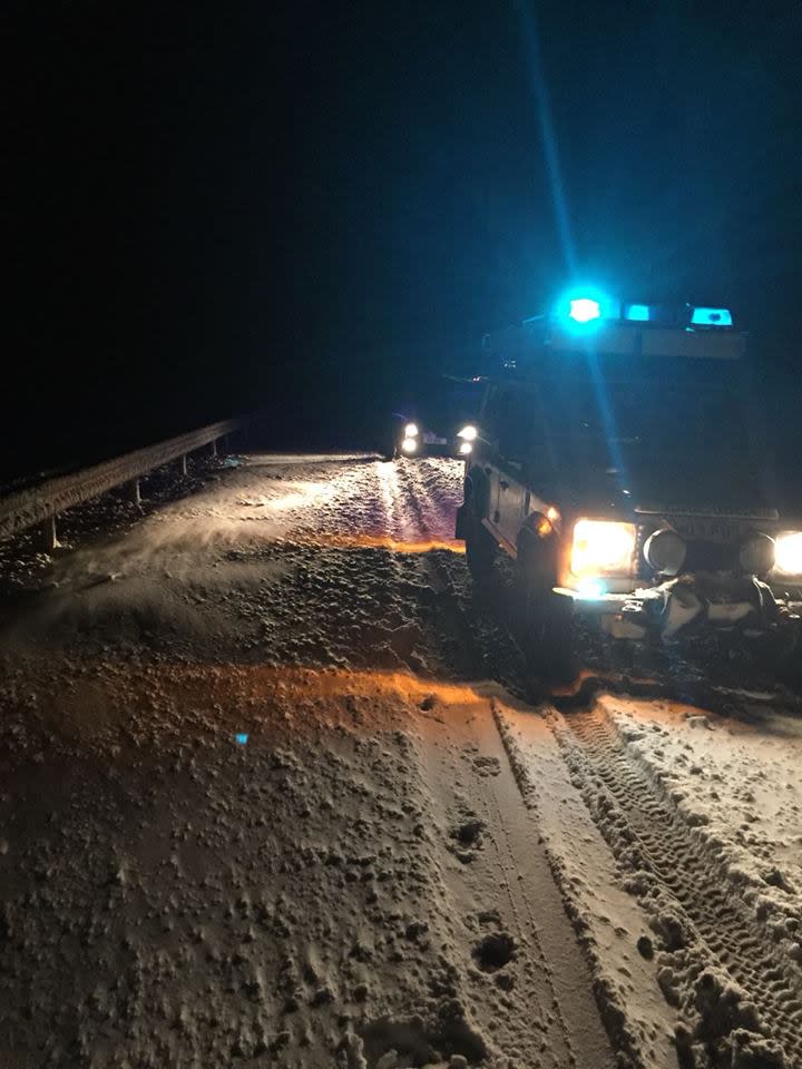 The emergency services helped clear the road (Picture: Dumfries & Galloway Virtual Operations Support Team)