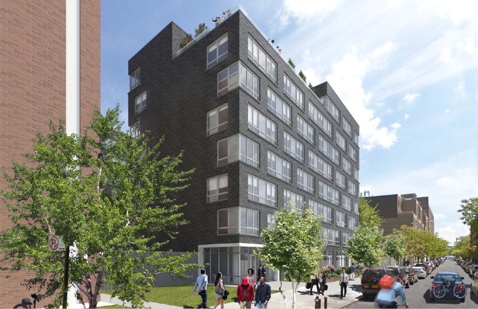 Co-living company Common and L+M Development Parters are teaming up to create affordable housing as part of a pilot program from New York's Department of Housing Preservation and Development. This is a rendering of a project in East Harlem.