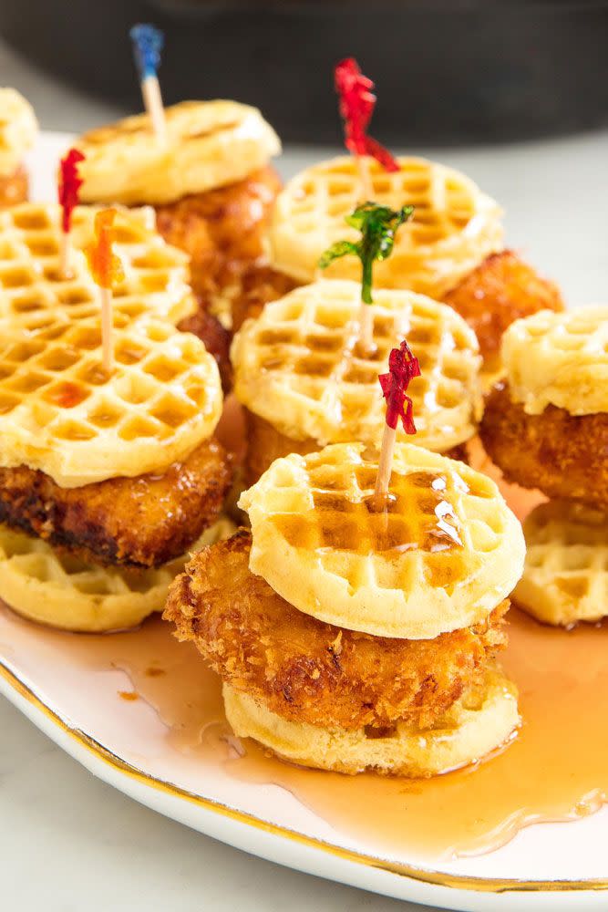 chicken and waffles sliders