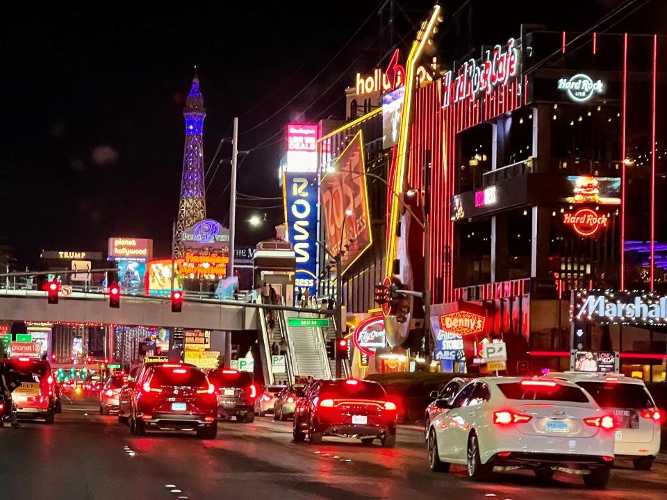 The Las Vegas Strip is always a busy place.