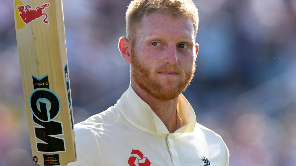 Ben Stokes, pictured here walking off after his remarkable innings.