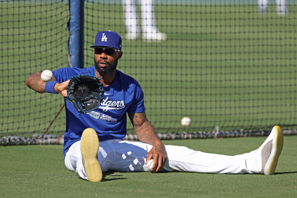 Jason Heyward will reportedly return to the Dodgers in 2024. (Photo by Rob Leiter/MLB Photos via Getty Images)