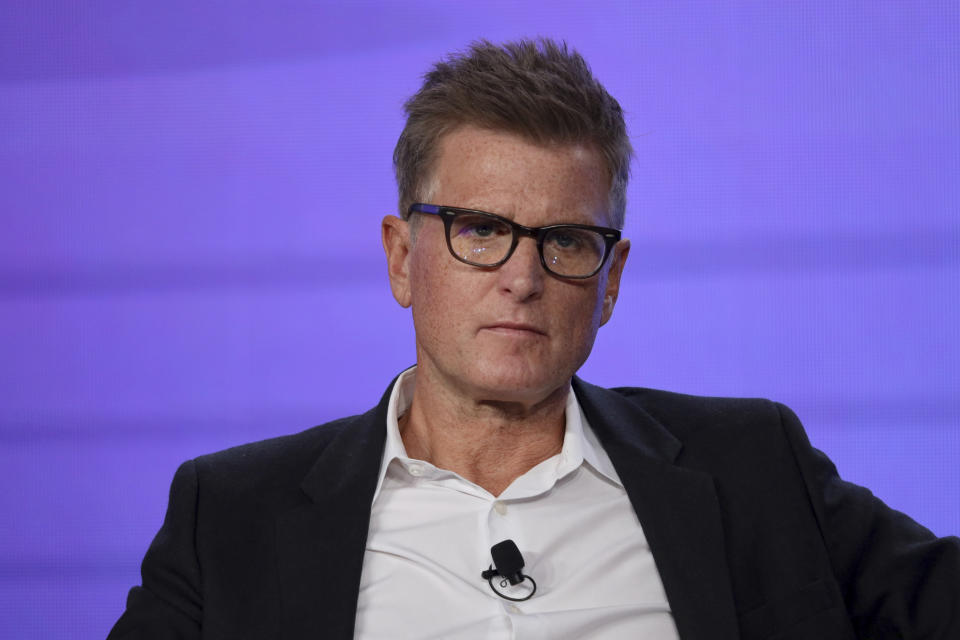 Chief Content Officer, HBO MAX and President, TNT, TBS, & truTV Kevin Reilly appears at the HBO Max Executive Sessions panel during the HBO TCA 2020 Winter Press Tour at the Langham Huntington on Wednesday, Jan. 15, 2020, in Pasadena, Calif. (Photo by Willy Sanjuan/Invision/AP)