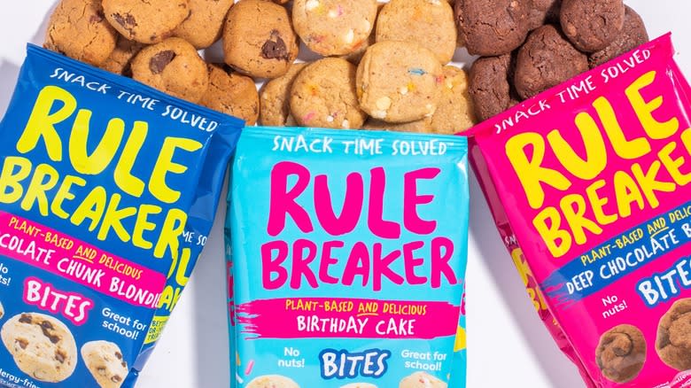 Rule Breaker Snacks mini cookies packages