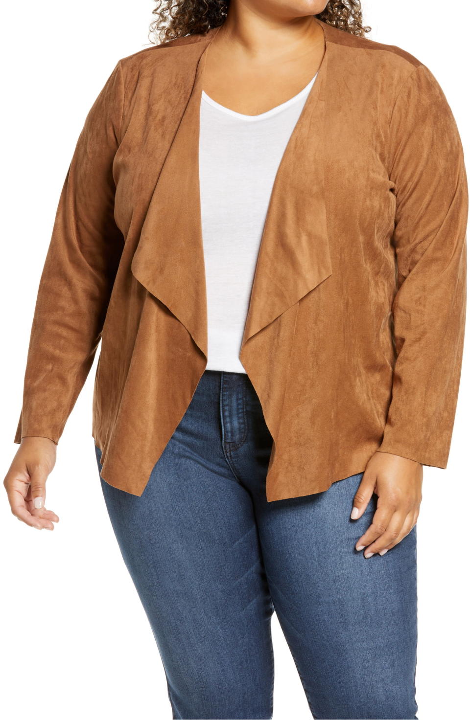 BB Dakota faux suede drape jacket (Photo via Nordstrom)