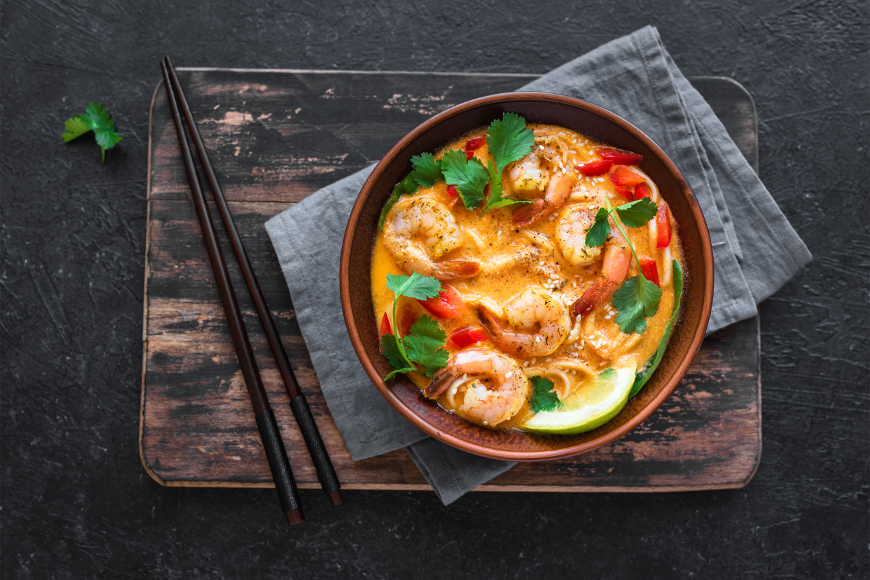 Thai Noodle Soup with Shrimp