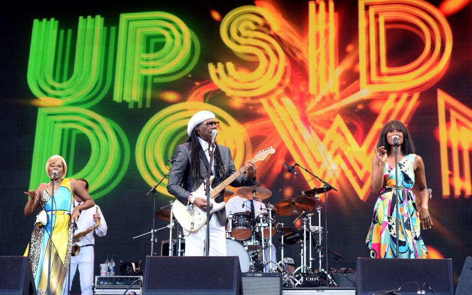 Nile Rodgers and Chic on the Pyramid Stage - Credit: PA