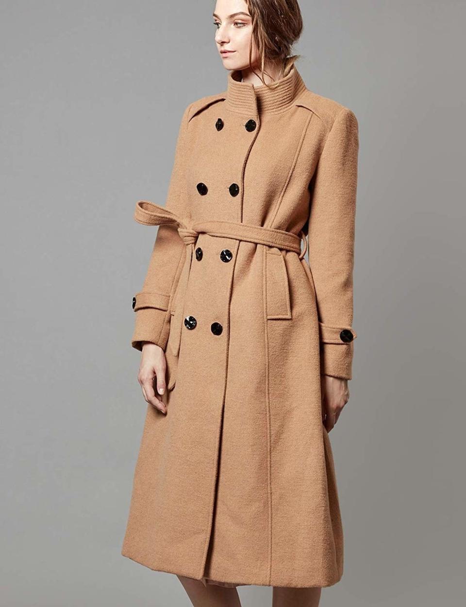 With a classic look, tie waist and natural color, you'll wear this coat for years. Plus, it's made with 50% wool to keep you warm but not looking like a marshmallow.<br /><br /><strong>Promising review:</strong> "This jacket is beautiful &mdash; the color is great, the fit is great. Most importantly, this jacket is warm. I live in the Midwest, so cute jackets are fine, but I need something that&rsquo;s going to stand up to a Midwestern winter, and this one does. I ordered a large. I could have gotten a medium, but the large gives me room for thicker sweaters. 10/10 would order again." &mdash; <a href="https://amzn.to/2OTe162" target="_blank" rel="nofollow noopener noreferrer" data-skimlinks-tracking="5753950" data-vars-affiliate="Amazon" data-vars-href="https://www.amazon.com/gp/customer-reviews/R1FLQEZNIMHZSP?tag=bfabby-20&amp;ascsubtag=5753950%2C10%2C30%2Cmobile_web%2C0%2C0%2C0" data-vars-keywords="cleaning,fast fashion" data-vars-link-id="0" data-vars-price="" data-vars-retailers="Amazon">Andrea</a><br /><br /><strong>Get it from Amazon for <a href="https://amzn.to/3goh6Gu" target="_blank" rel="nofollow noopener noreferrer" data-skimlinks-tracking="5753950" data-vars-affiliate="Amazon" data-vars-asin="B074W6NCJ5" data-vars-href="https://www.amazon.com/dp/B074W6NCJ5?tag=bfabby-20&amp;ascsubtag=5753950%2C10%2C30%2Cmobile_web%2C0%2C0%2C15956635" data-vars-keywords="cleaning,fast fashion" data-vars-link-id="15956635" data-vars-price="" data-vars-product-id="18304389" data-vars-product-img="https://m.media-amazon.com/images/I/41z1G9g27-L.jpg" data-vars-product-title="Escalier Women's Wool Trench Coat Winter Double-Breasted Jacket with Belts" data-vars-retailers="Amazon">$129.99</a> (available in sizes XS-3X and in three colors).</strong>