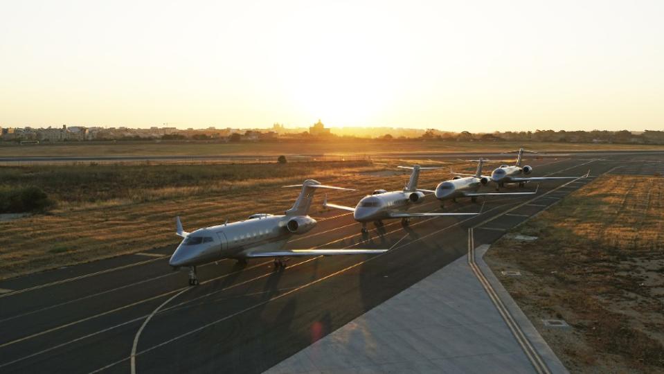 Crowded runways at busy executive airports are common. - Credit: Courtesy VistaJet